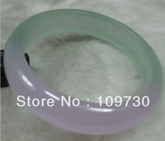 

hot sell909297 NATURE BEAUTIFUL GREEN LAVENDER JADE JADEITE BRACELET BANGLE 61MM