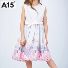 Платье для маленьких девочек, летние платья для девочек 6 лет, с вышивкой, 3, 4, 5, 7, 8, 10, 12 размеров, платье с фламинго, одежда для маленьких девочек, A15