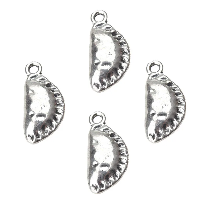 

10pcs/lot 22*10mm antique silver dumplings charms pendant fitting women diy dumplings key chain earring necklace pendant jewelry