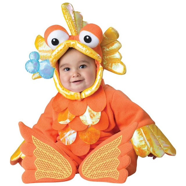 adorable infant giggly goldfish baby animal halloween costume
