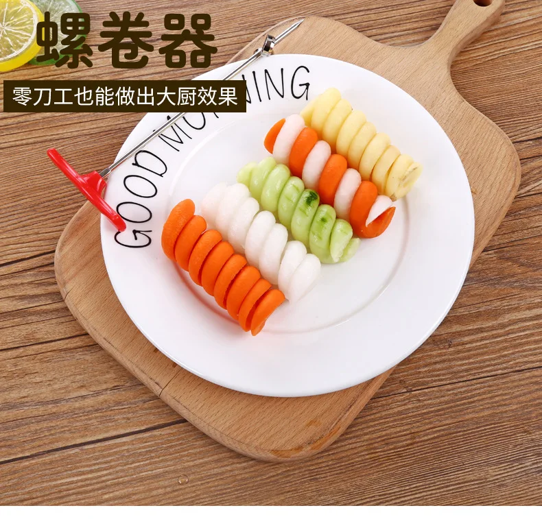 Овощной спиральный слайсер картофель морковь резак ручной ролик с винтом Слайсеры для огурец редис овощи Кухня резьба инструмент