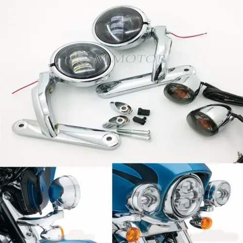 Motorcycle accessories Auxiliary Lighting Brackets w fog turn signal