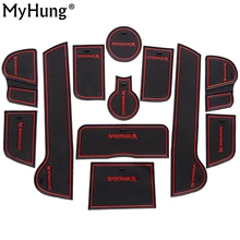 For KIA Sportage R 2011 2012 2013 2014 Low Profile 3d Rubber Car Anti Slip Mat Non-Slip Covers Interior Door Mats Cup Pad 12pcs