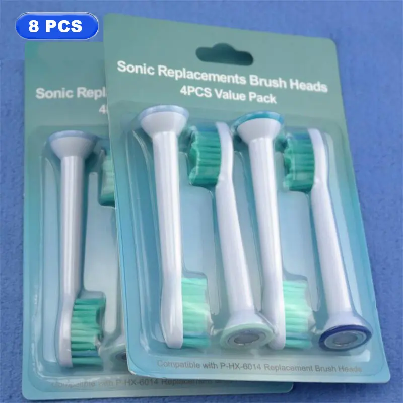 Vbatty 8 pcs HX6014 Toothbrush HEADS For PHILIPS Sonicare FlexCare Diamond Clean HX6064 HX6930 HX9340 HX6950 HX6710 HX9140