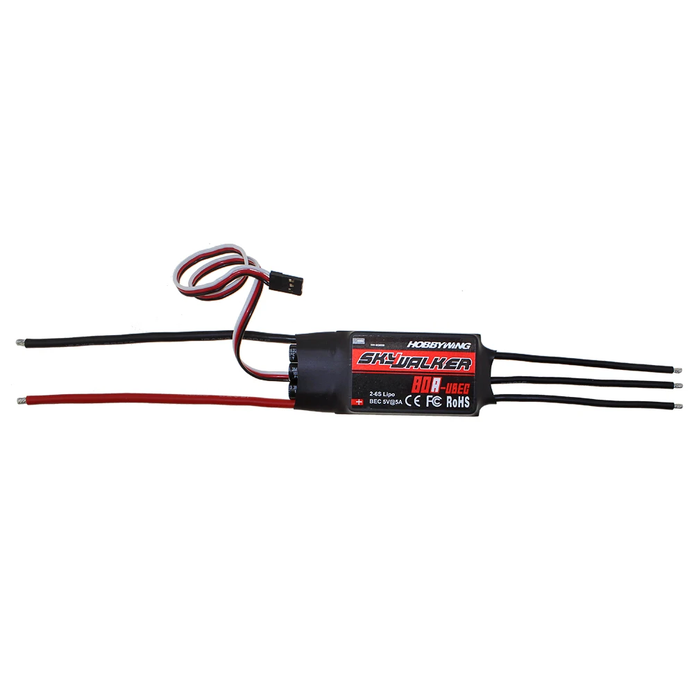 Hobbywing Skywalker 15A 20A 30A 40A 50A 60A 80A ESC Регулятор скорости с UBEC для RC FPV квадрокоптера RC беспилотные самолеты - Цвет: 80A