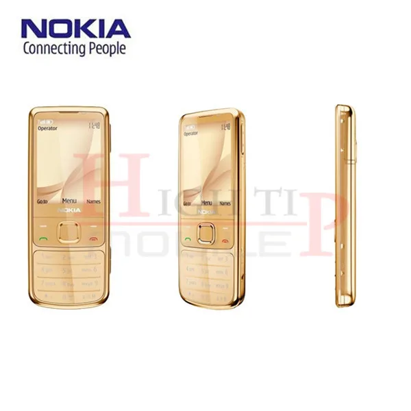 Горячая Nokia разблокированный 6700C 6700 классический золотой мобильный телефон 5MP Бесплатный кожаный чехол русская клавиатура