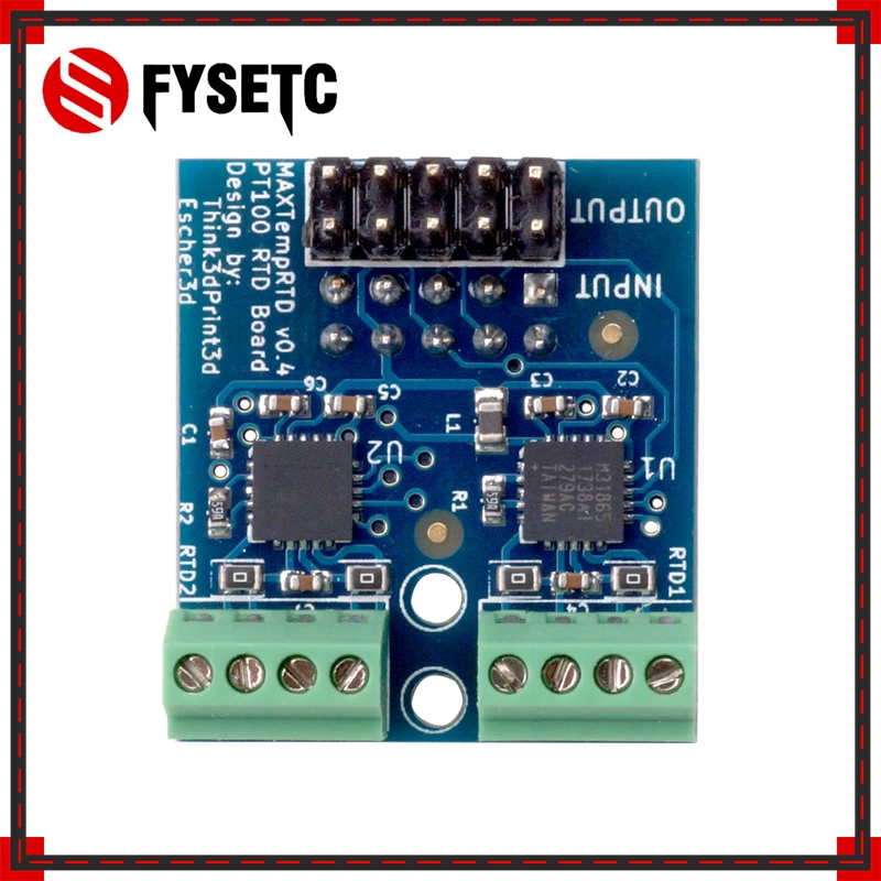 Skup Sklonowanych PT100 córka pokładzie, dzięki czemu dwa PT100 czujniki temperatury, aby być przymocowane do DuetWifi i Duet Ethernet,