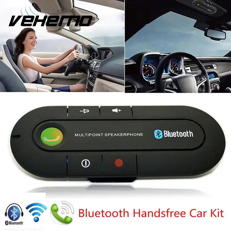 VEHEMO Handsfree Car Wireless Bluetooth Speakerphone DSP Noise