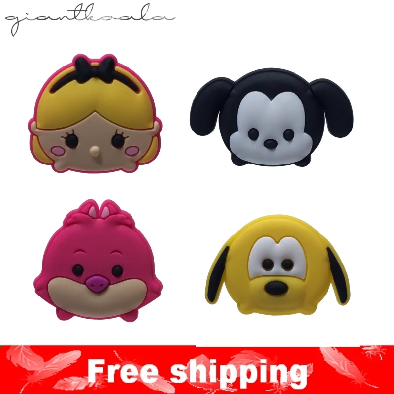 

Free shipping 4pcs New Tsum Tsum PVC Shoe Charms Shoe accessories Shoe Decoration for Shoes/ Wristbands kids Xmas GiftA01