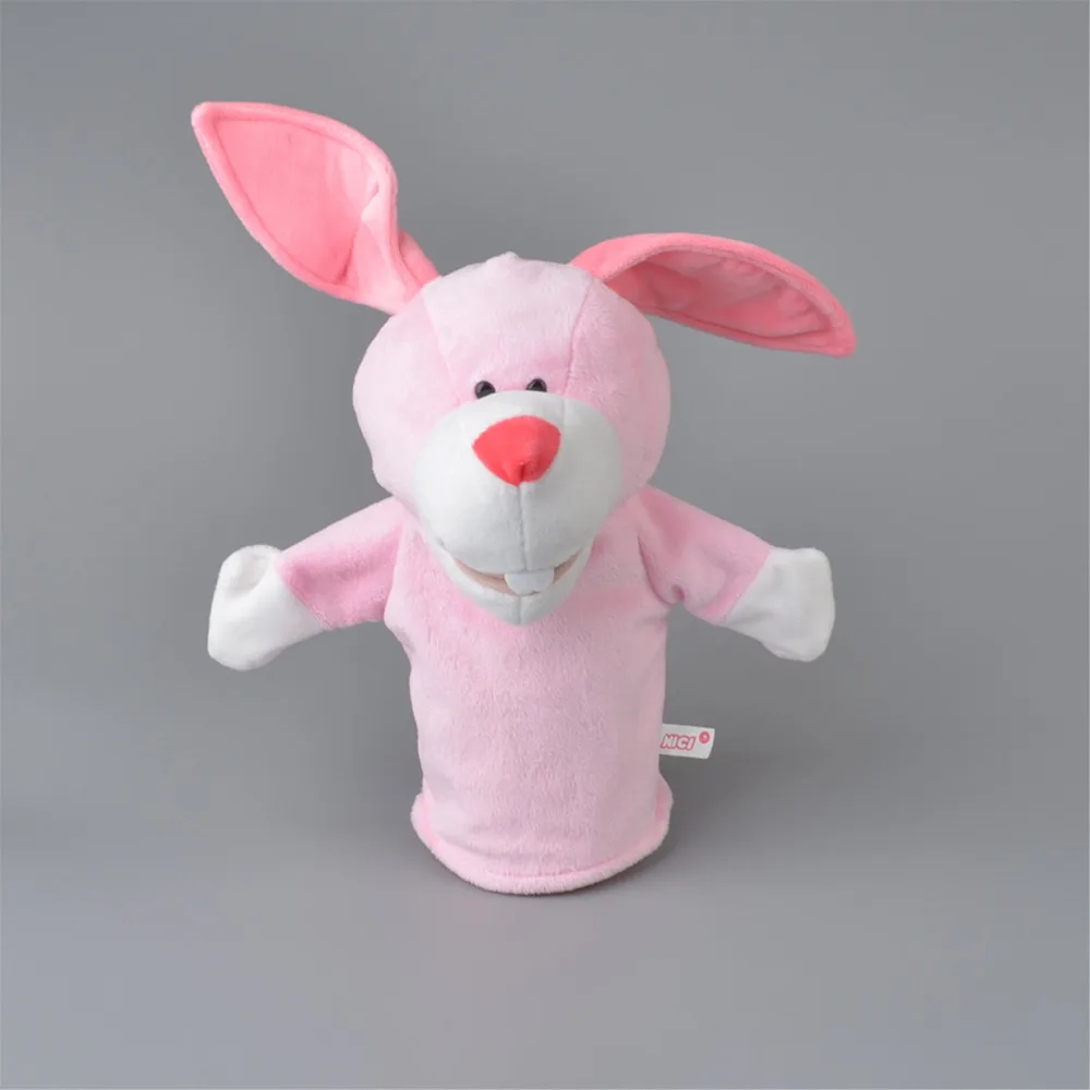 NICI 25cm Pink Rabbit Plush Hand Puppet, Baby Kids Plush Toy Gift Free