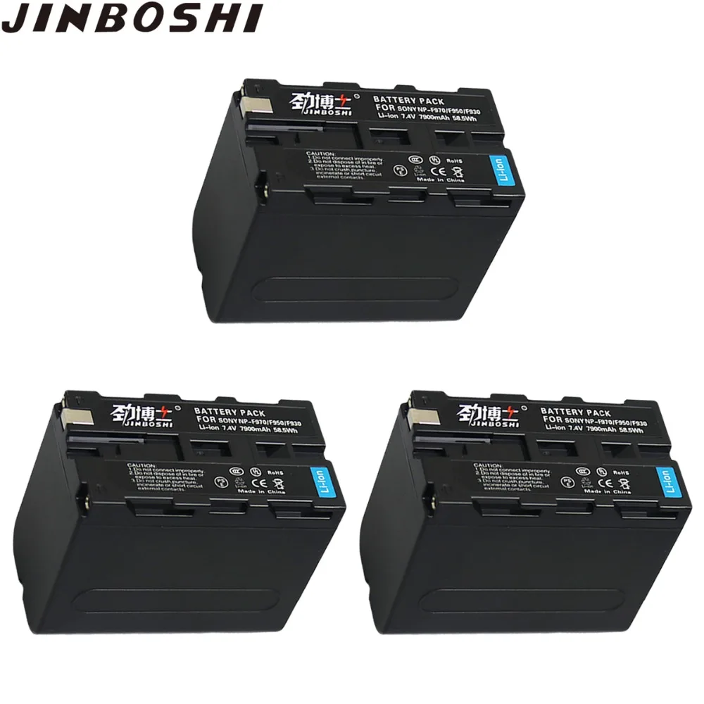

3pcs NP-F970 NPF970 bateria NP-F960 NP-F950 NP F970 Li-ion Battery For Sony Z1C Z5C Z5P Z7C NX3 NX3P MC1500 Camcorder