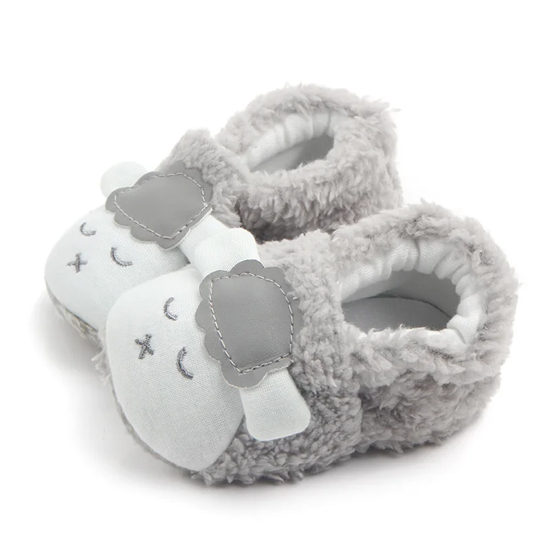 

Winter Spring Baby Shoes Newborn Girls Boy First Walkers Cartoon Sheep Soft Baby Crib Shoes