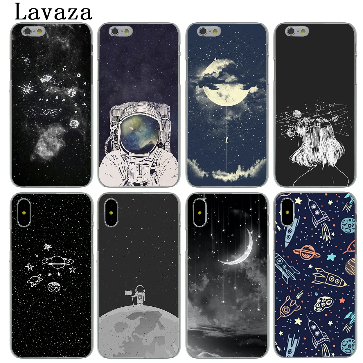 Lavaza Space Love Sun And Moon Star drawing Hard Phone