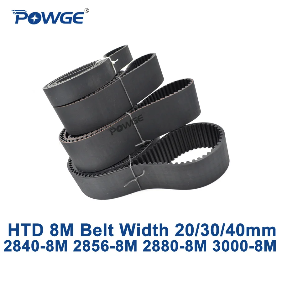 Синхронный ремень синхронизации POWGE HTD 8M C = 2840/2856/2880 ширина 20/30/40 мм зубцы 355 357 360 375