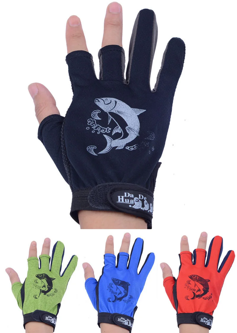

Fishing 3 Fingers Cut Gloves Non-slip Fingerless Gloves Summer Breathable Outdoor Sport Neoprene Protection Fish Equipment