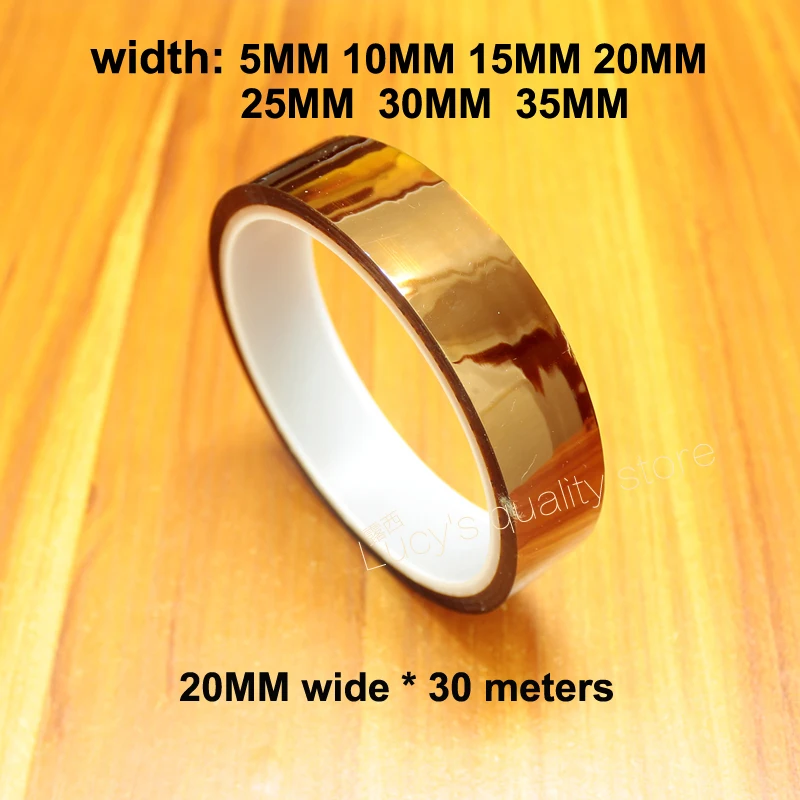 

30m Polyimide Tape High Temperature Adhesive Gold Finger Brown Insulation For 3d Printer