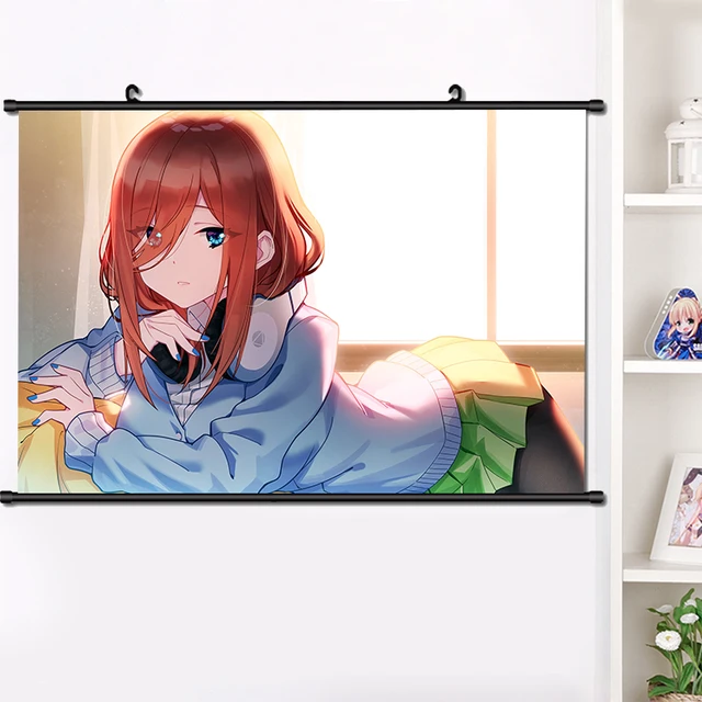 Anime Go Toubun No Hanayome Nakano Nino Cute Wall Scroll Poster Manga Wall Hanging Poster Fasjion Home Decoration Art 40 60cm Painting Calligraphy Aliexpress