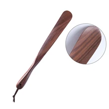 Профессиональный деревянный рожок для обуви Гибкая длинная ручка Shoehorn полезный обувной подъемник профессиональные обувные ложки домашние инструменты 38 см