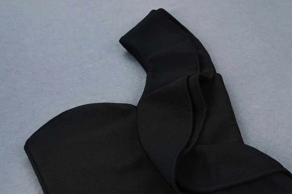 Летнее женское сексуальное черное Бандажное платье с открытыми плечами и оборками,, вечерние платья знаменитостей