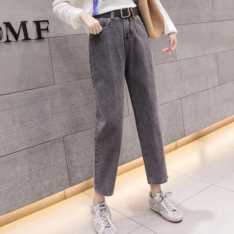 JUJULAND одежда Женская высокая талия женские джинсы для женщин в стиле бойфренд брюки джинсовые рваные джинсы женские большие размеры S-2XL