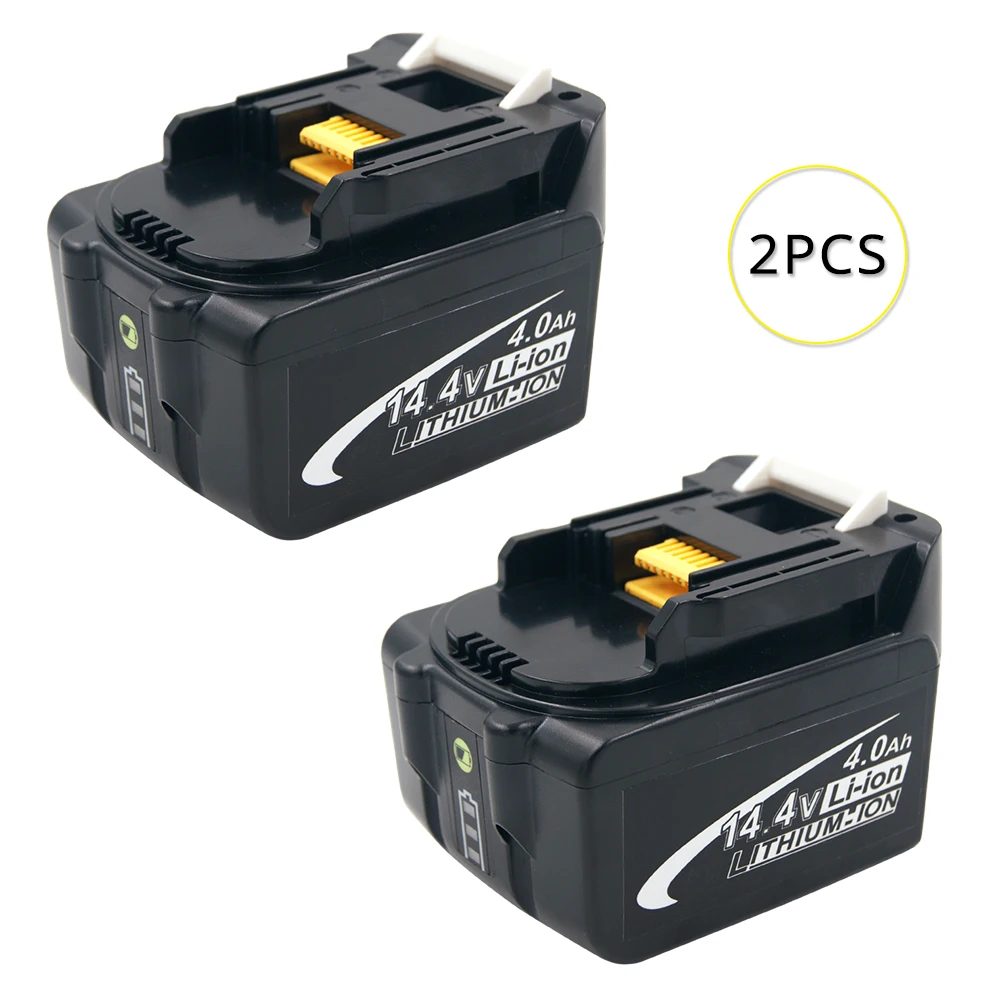 

2 Pack BL1440 4.0Ah Replacement Battery for Makita Cordless Drill BL1430 194559-8 194066-1 Rechargeable Batteria LED light