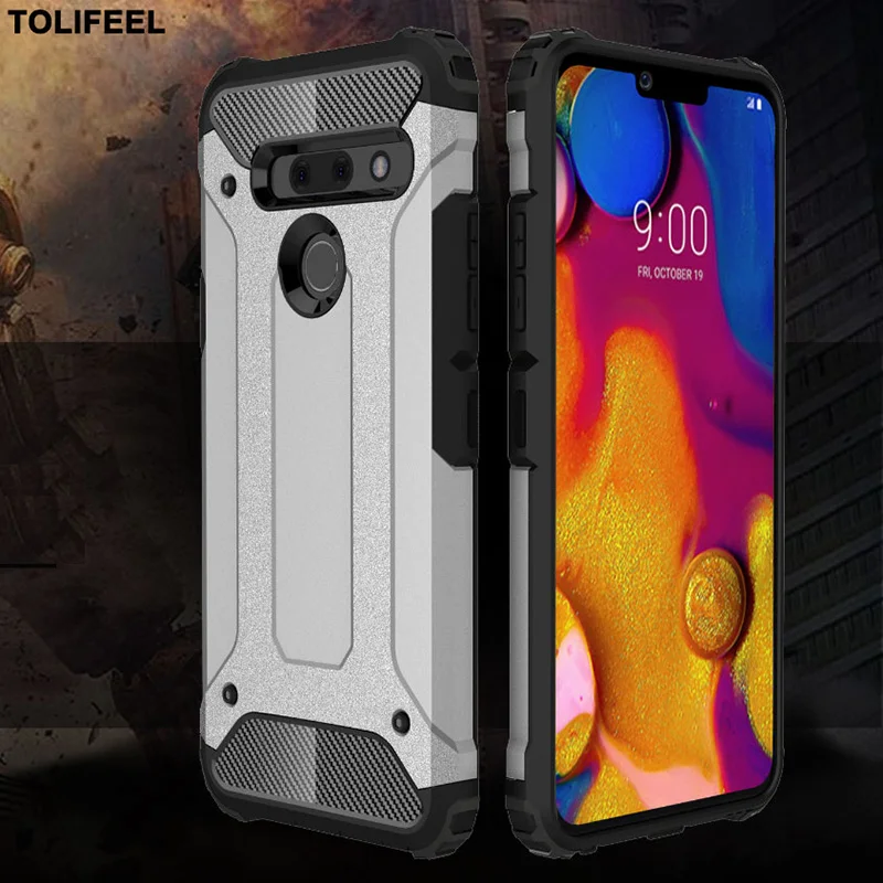For LG G8 ThinQ Case Shockproof Armor Rubber Dual Layer Back Phone G8S Cover LM-G820N shell |