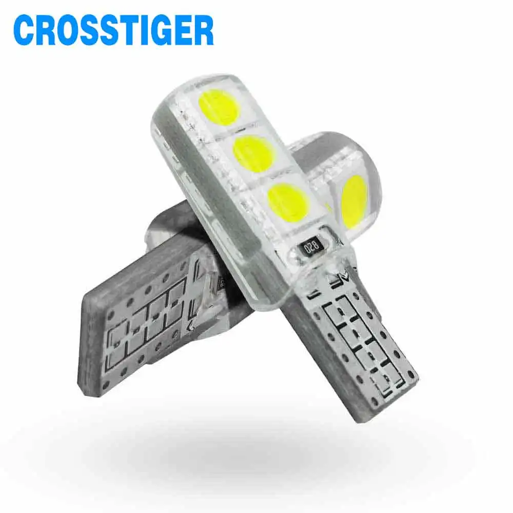 

2Pcs 6000K 12V Led Bulb T10 5050 SMD6 Led w5w Car Interior Light Super Bright Lamp Car Styling Light Canbus Error Free Auto Lamp