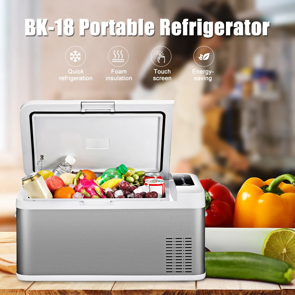 Best Price 18L BK - 18 Portable Car Refrigerator Touch Screen control for Home Picnic Party Multi-Function Cooler Heater Vehicular Fridge