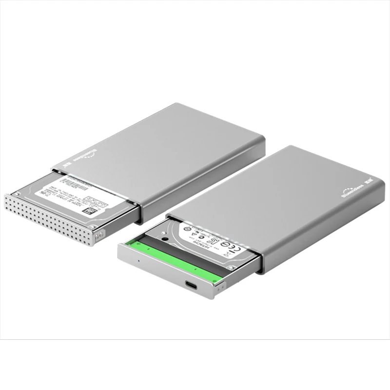 Полностью алюминиевый излучающий корпус для жесткого диска USB 3,1 чехол для жесткого диска type C портативный жесткий диск caddy 2,5 ''sata Настольный чехол для жесткого диска