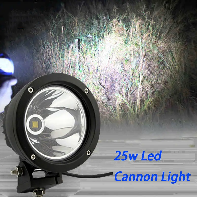 25W 3.6 inch Led Cannon Spot Driving Lights Work Lamp Offroad 4WD Truck Motorcycle Marine Boat Auto Car Styling Spotlights (1)