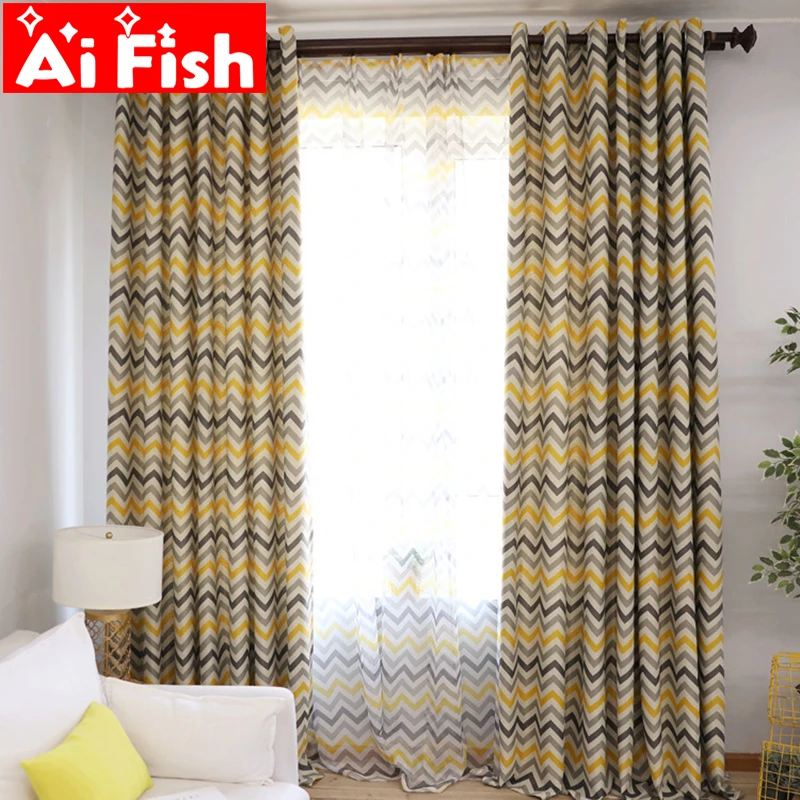 419 32 De Réductionmoderne Jaune Gris Horizontal Chambre Rideaux Imprimer Violet Vert Cortinas Pour Salon étage Tulle Fenêtre Panneaux Ap275 30 In