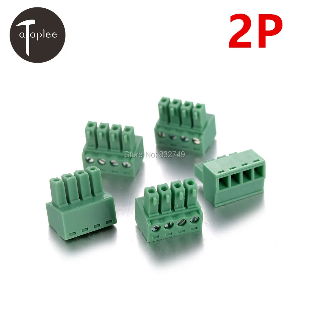 5 шт. 2P 3 81 мм 2edg штекер PCB Клеммная колодка разъем 28 16 AWG проводной кабель клеммный