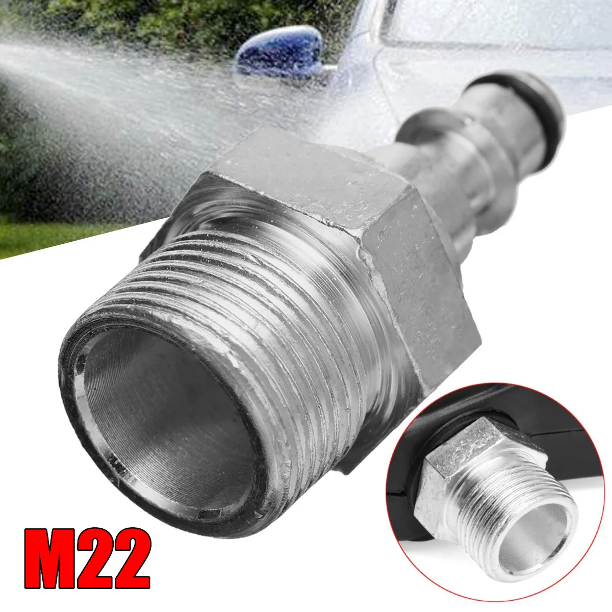 Quick Connection Pressure Washer Gun Hose Fitting To M22 Adapter For
