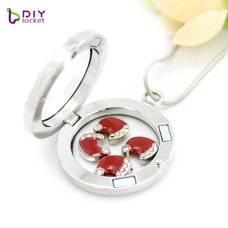 Diylocket 30 мм Магнитная стеклянная плавающая подвеска медальон ожерелье кулоны для