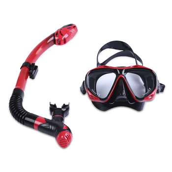 

Professional Diving Water Sports Training Snorkeling Silicone Mask Scuba Snorkel Glasses Set Swimming Easy Breath Tube Set