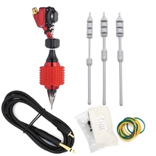 10000 об./мин. красный сплав в виде ракушки Ротари татуировки Machine Gun Grip 2 Hawk Вышивка крестом иглы Клип шнур