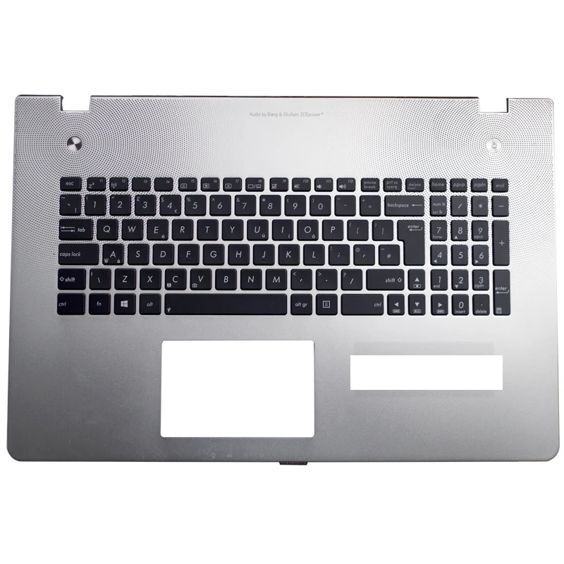 

UK FOR ASUS N76 N76V N76S N76VM Laptop Keyboard With C Shell Silver