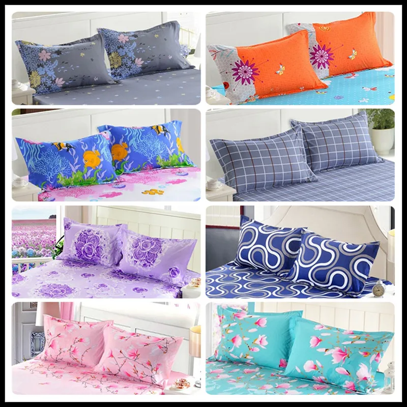 

2pcs100% Polyester Reactive printing advanced Pillow Cover 50 * 70cm & 70 * 70cm Multi-Specification Encryption Fabric
