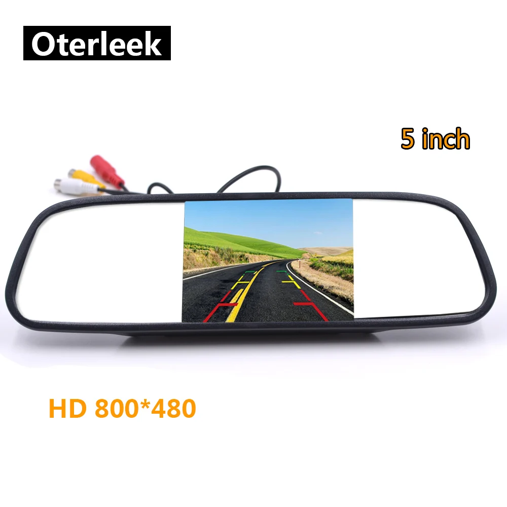 Online Monitor de espejo de coche de 5 pulgadas para cámara de visión trasera de estacionamiento automático de respaldo de pantalla de TFT LCD HD 800*480