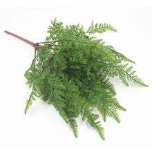 7 вилок маленькие персидские листья растения Искусственный Зеленый папоротник трава поддельные листья настенный пластик домашний сад бонсай украшения