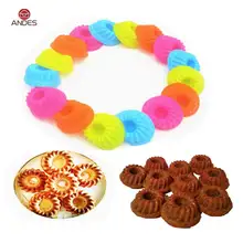 Тыква Форма торт чашки 12 штук силиконовые торт хлебное оборудование для выпечки Плесень Рождественский торт кухонные Инструменты для декорирования