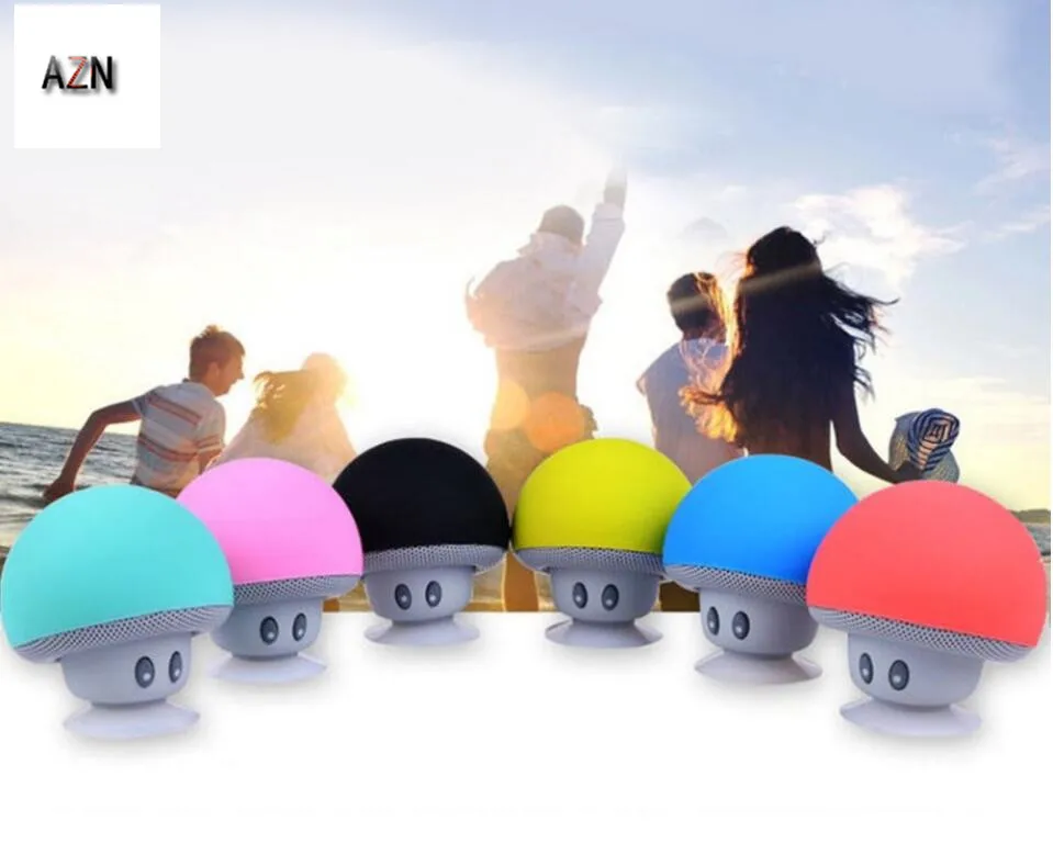 

AZN Cartoon Mushroom Wireless Bluetooth speaker waterproof sucker mini bluetooth speaker audio outdoor portable Bracket