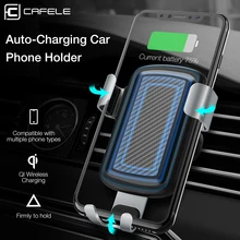 

CAFELE Qi Wireless Charger Car Phone Holder GPS Phone Stand Gravity Air Vent Car Phone Charger for iPhone X 8 Samsung S9 S8