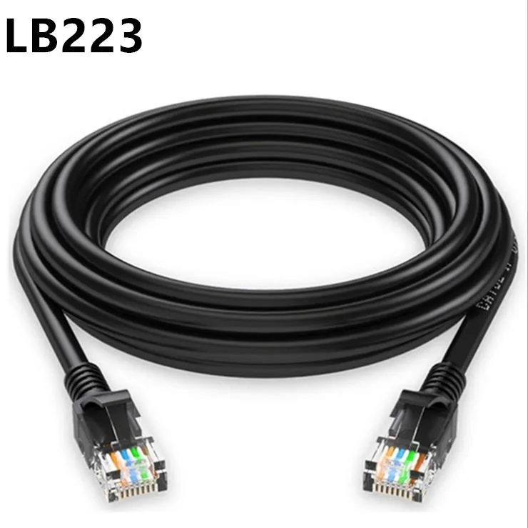 

Spot black super five oxygen-free copper computer cable cat5e direct connector jumper