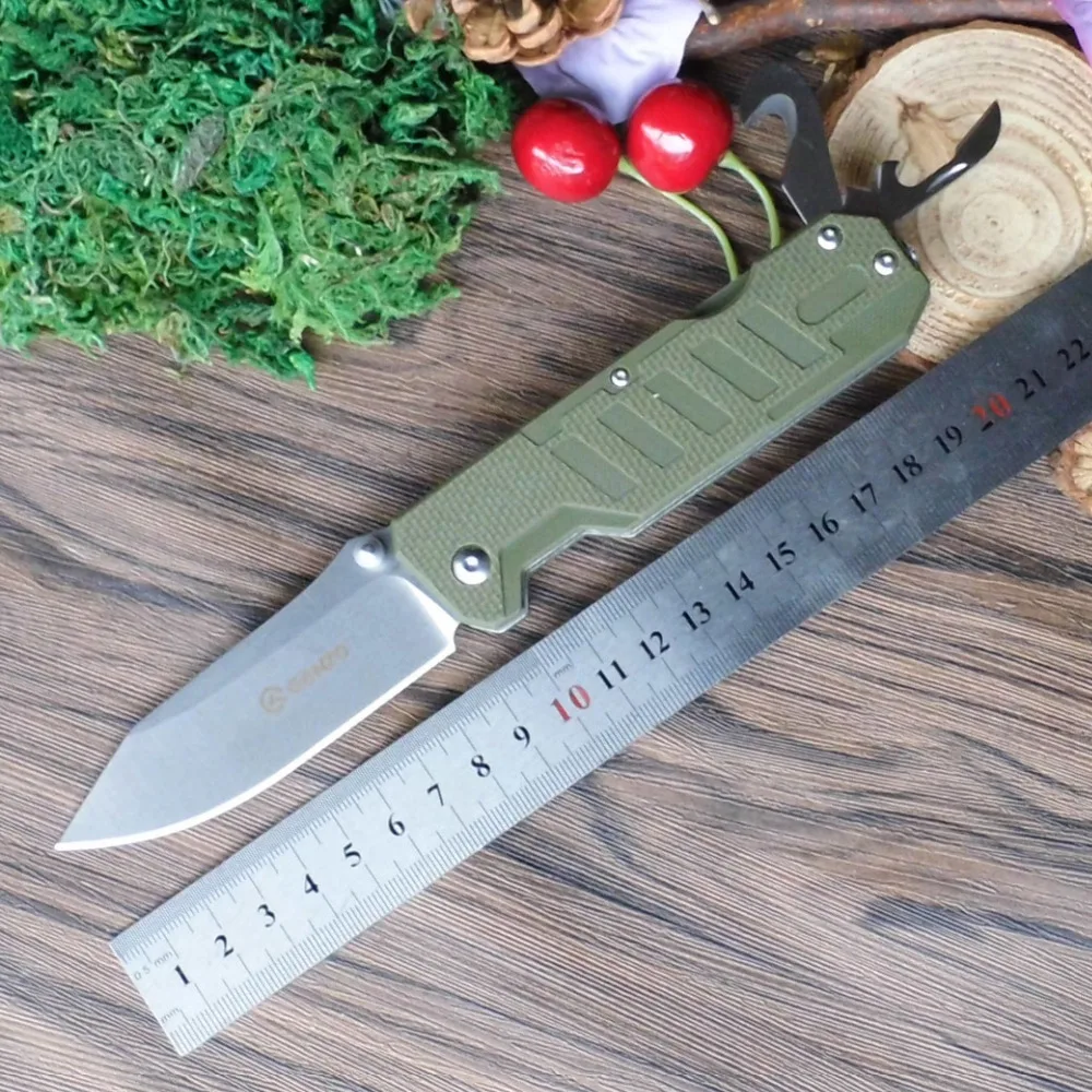 Складной нож Ganzo G735 440C многофункциональный клинок 58 60HRC рукоятка G10 для выживания