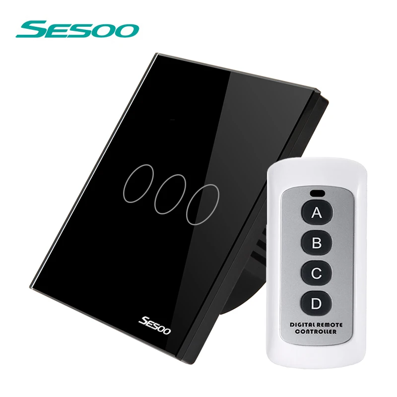 

EU Standard SESOO Brand Wireless Light Switch Good Quality 3 Position Remote Light Switch with Remote Control SY3-03-RF