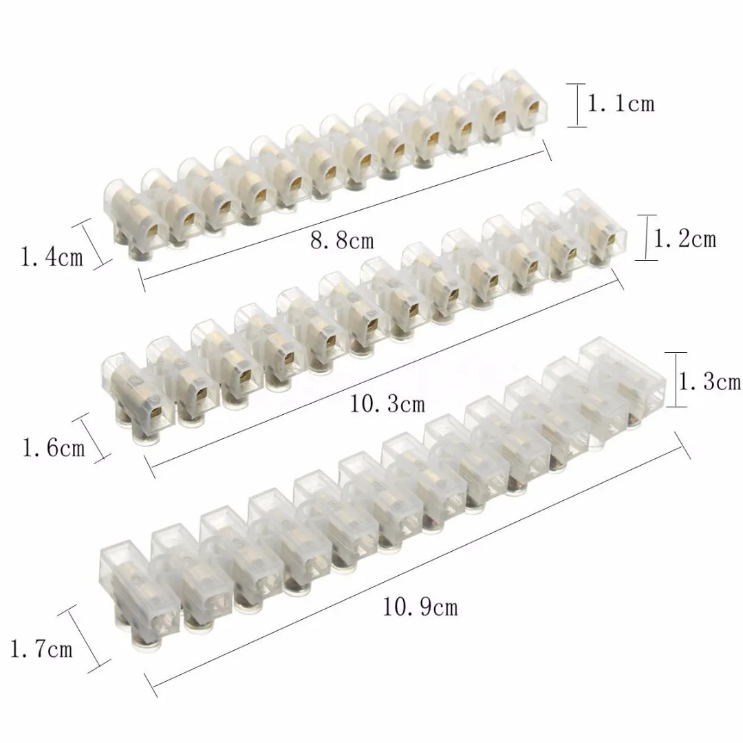 3 предмета в комплекте 12 способ 3/5/10A барьер Клеммная колодка Разъем провода полосы для Промышленности Электрический аксессуар