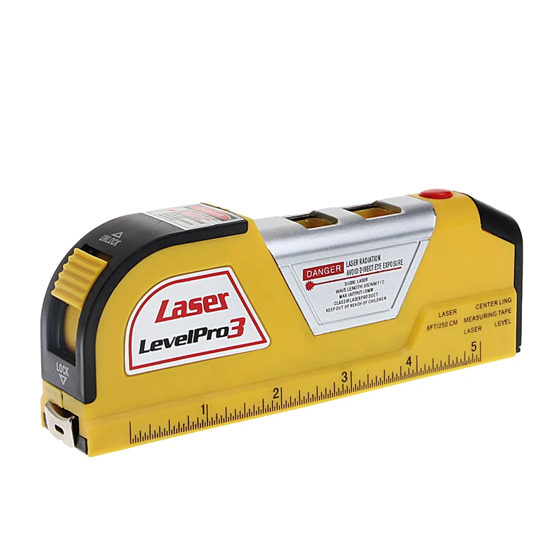 

Multipurpose Level Laser Horizon Vertical Line Tape 8FT 2 way level bubbles Level Laser Ruler Tool