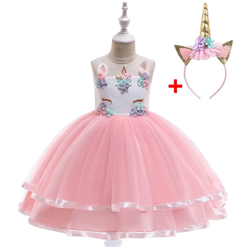 

Kids Dresses For Girls Unicorn Party Princess Dress Elsa Costume Children Girls Wedding Dress Toddler Moana wear fantasia infant