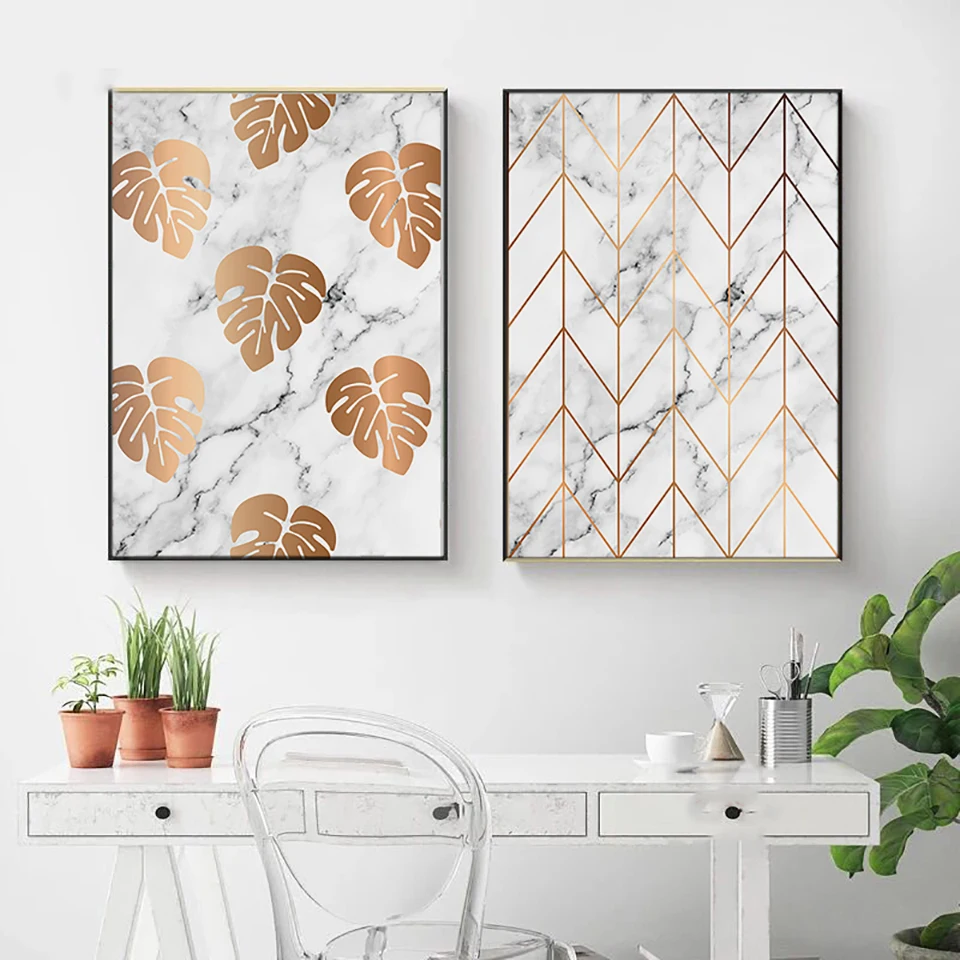 900D-Gold-Leaf-in-Marble-Wall-Art-Canvas-Painting-Wall-Pictures-For-Room-Decoration-Nordic-Art (2)
